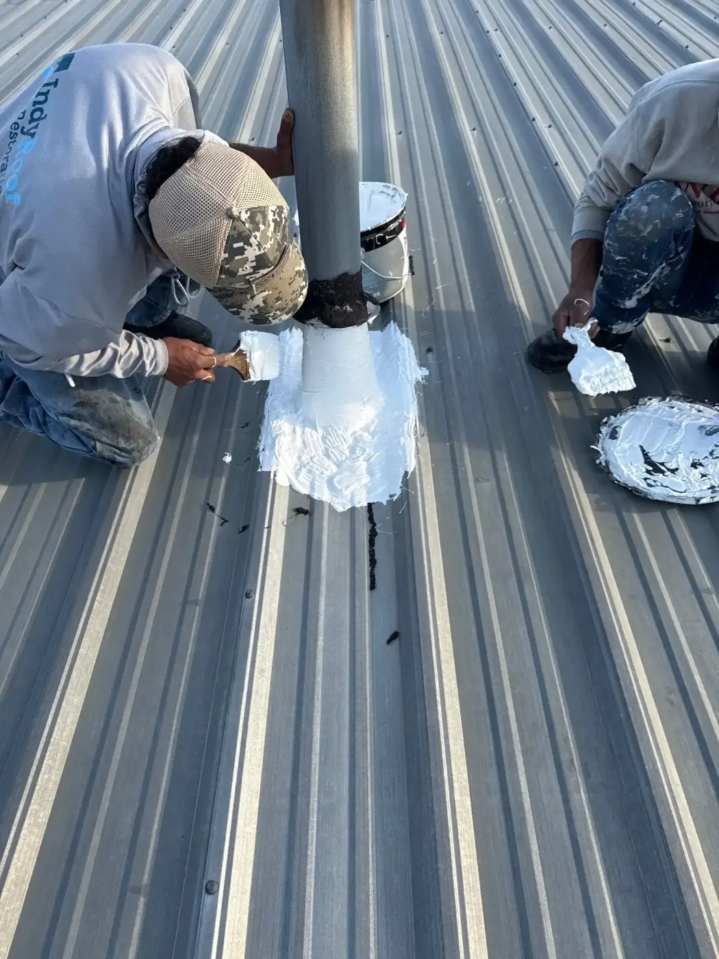 Commercial roof inspection documented in Cedar Lake